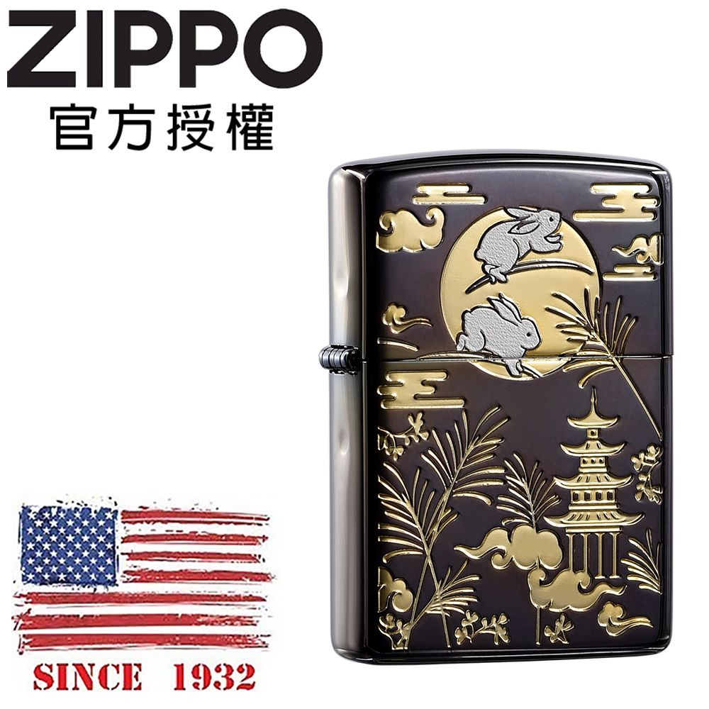 Zippo 【官方旗艦店】Mid Autumn Pattern Design 玉兔瓊樓(亞洲限量款)防風打火機