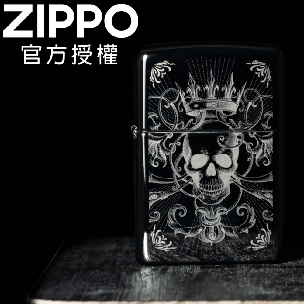Zippo 【官方授權店】Skull King Design 骷髏王者防風打火機- PChome