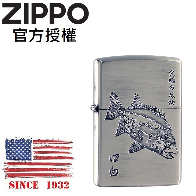 Zippo 【官方授權店】Fishing K 石垣鯛防風打火機