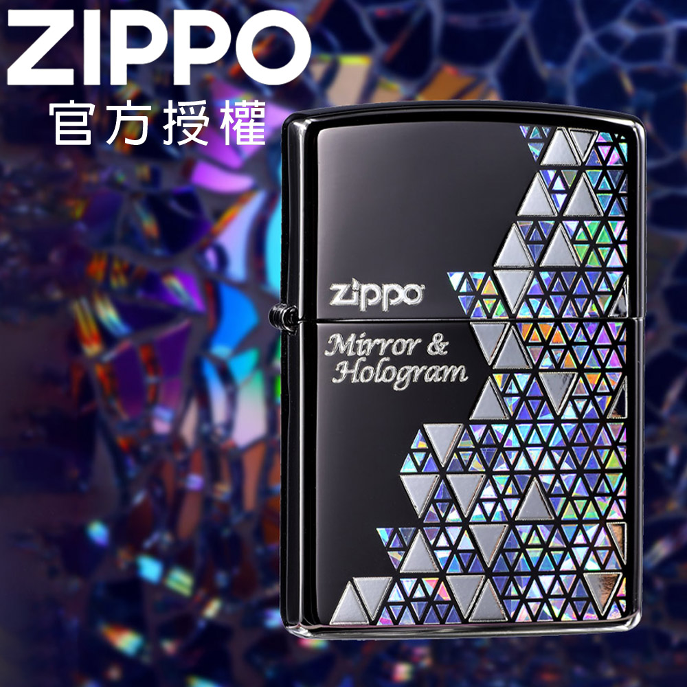 Zippo 【官方授權店】Mirror and hologram 七彩菱格鏡面防風打火機
