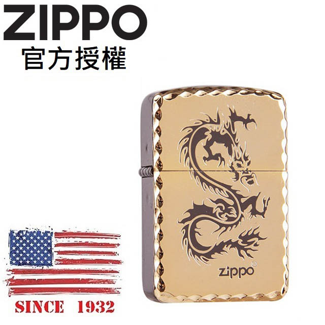 Zippo 【官方授權店】1941 DRAGON(GOLD) 1941復刻金龍防風打火機