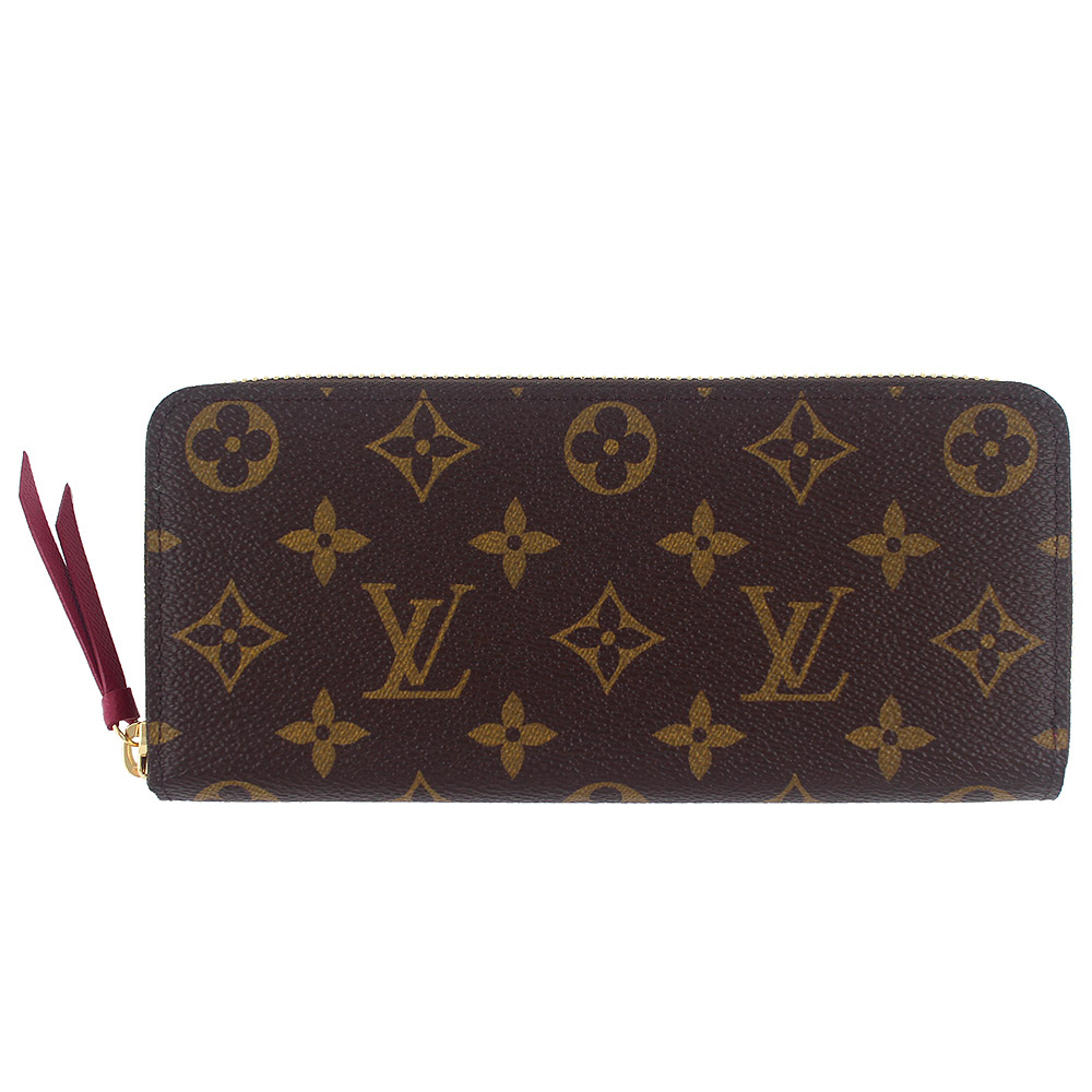 Louis Vuitton 路易威登 Monogram LV花紋帆布拉鍊長夾-M60742-紫