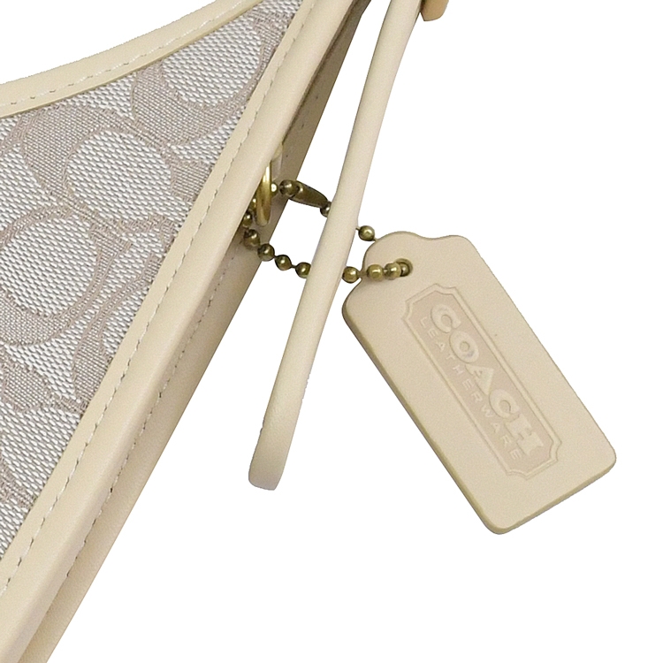 COACH C2588 Ergo 經典C字織布拼接皮革單肩彎月包.淺褐 - PChome 24h購物