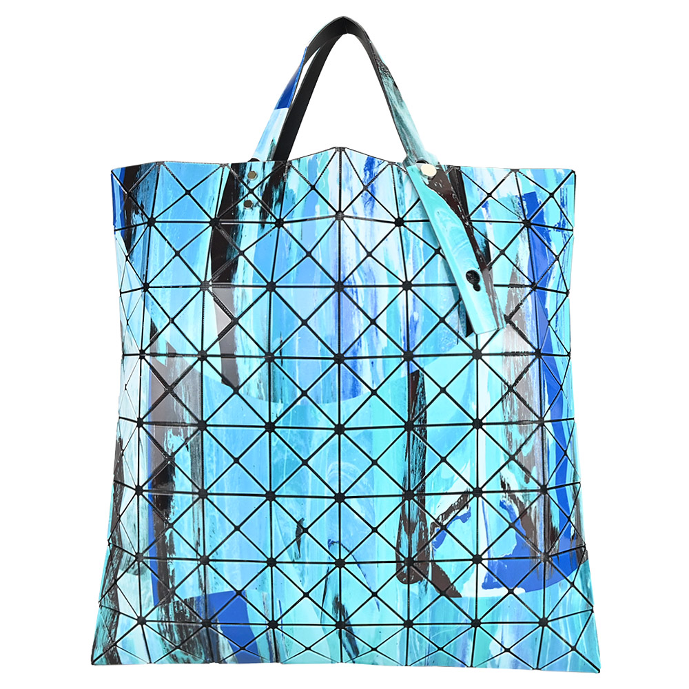 ISSEY MIYAKE 三宅一生BAOBAO 幾何方格8x8 潑墨手提包-藍- PChome 24h購物