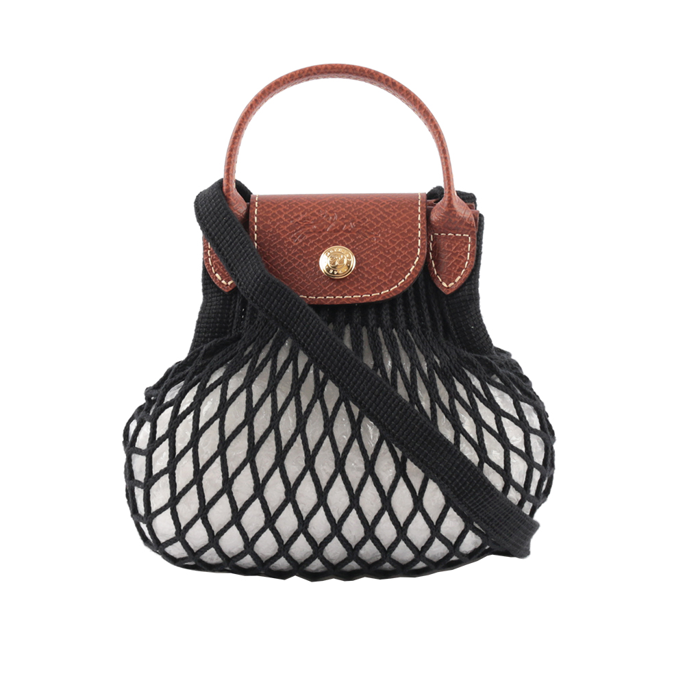 Longchamp XS號 LE PLIAGE FILET 二用漁網包(黑色) 10139 HVH 001
