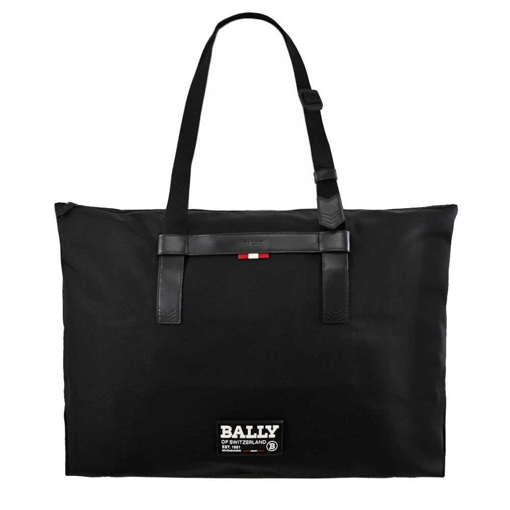 BALLY ON THE GO 摺疊帆布托特包.黑-附手拿包