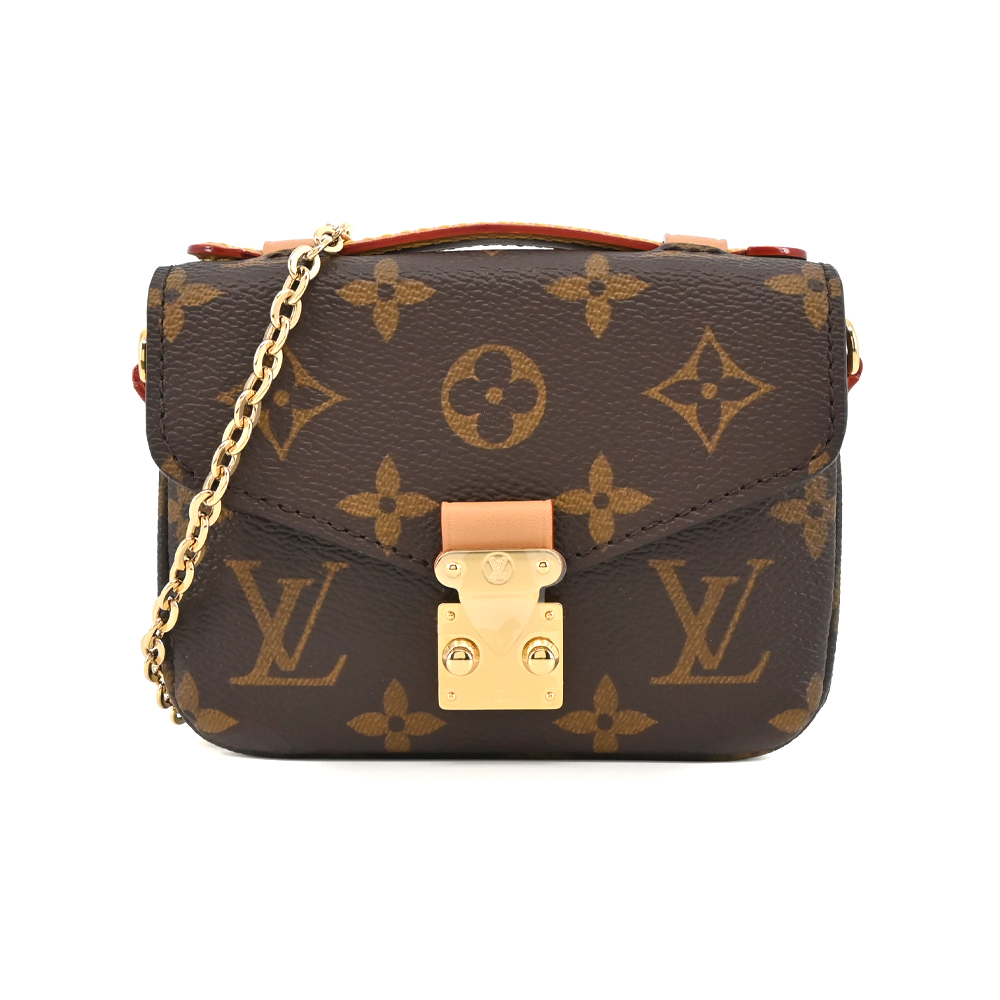 Louis Vuitton Micro Metis 經典Monogram鍊帶郵差包(棕色) - PChome