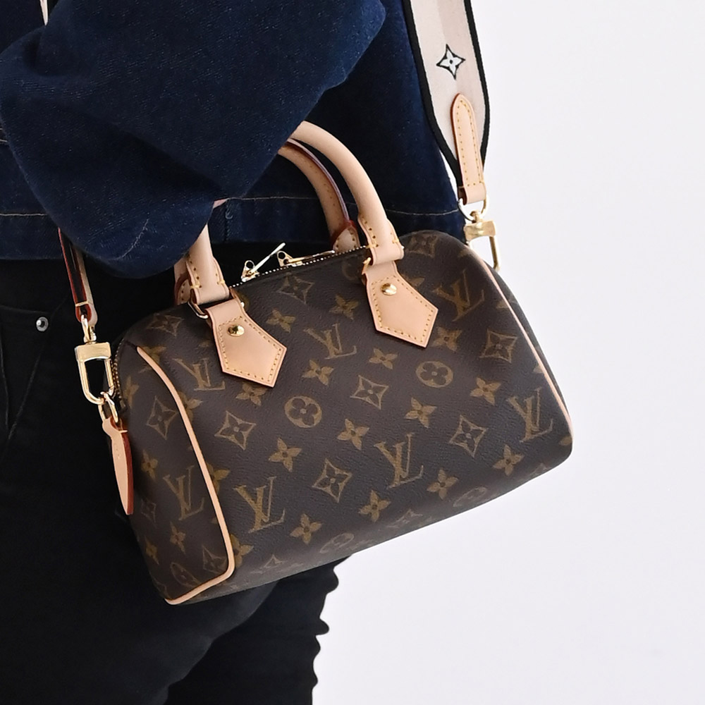 Louis Vuitton 路易威登 Louis Vuitton LV Speedy 20 經典花紋附背帶手提包