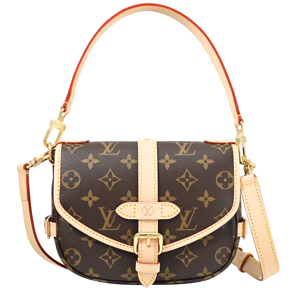 Louis Vuitton/LV 路易威登 Louis Vuitton LV Saumur BB 經典Monogram帆布兩用馬鞍包 現貨