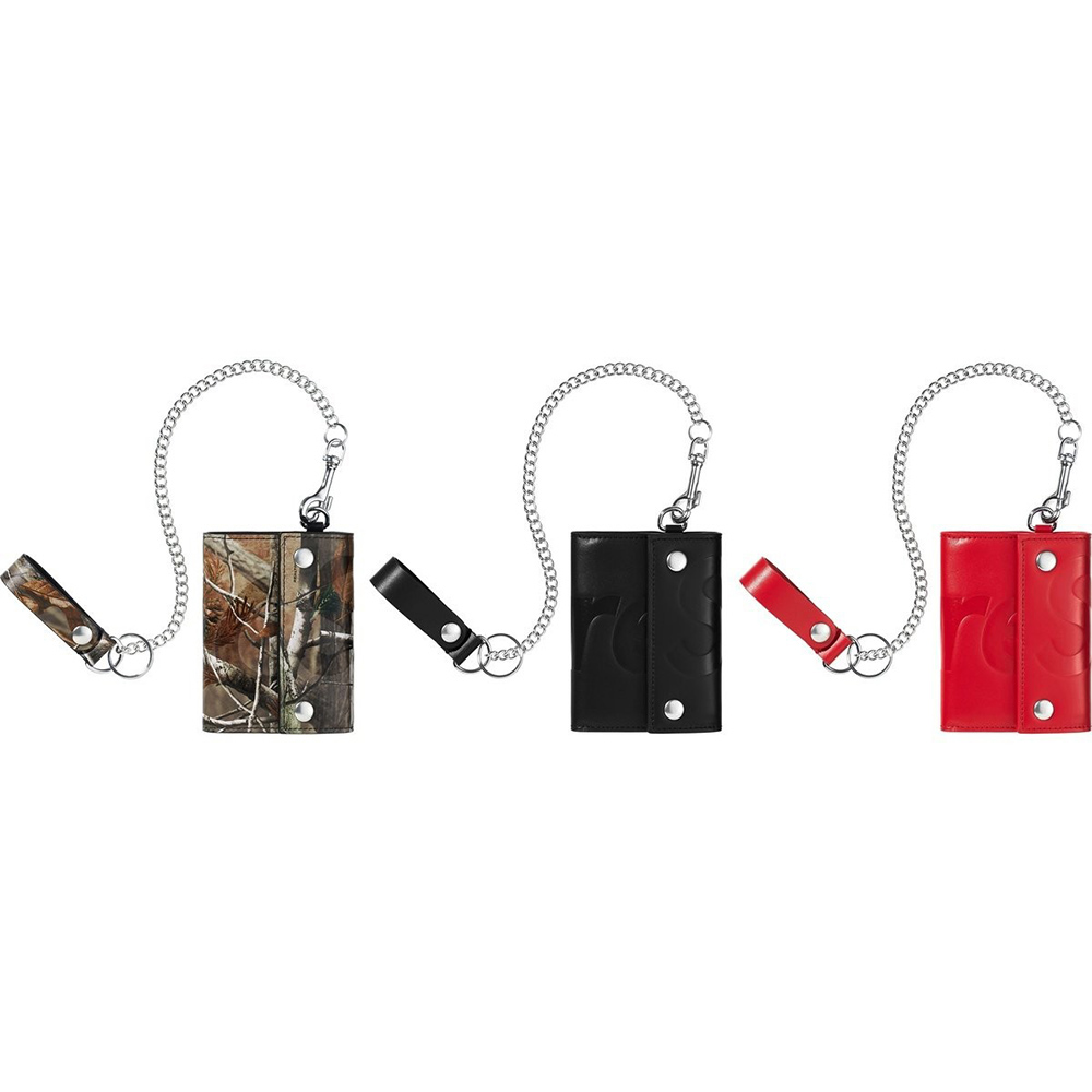Supreme FW25 Week8 Leather Chain Wallet 皮革 鏈條 皮夾 黑 紅 迷彩 落葉 皮夾 卡夾 錢包 義大利製