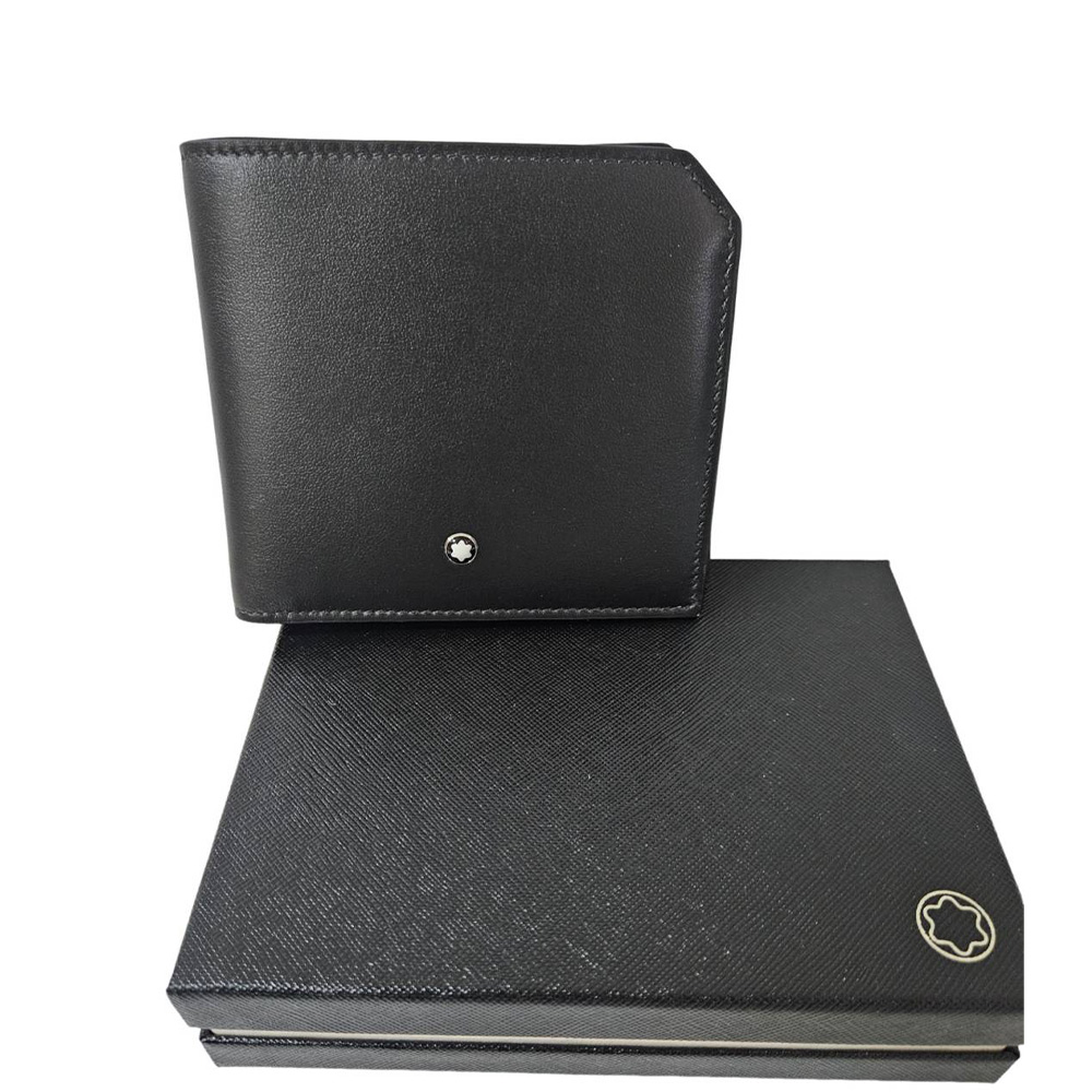 MONTBLANC 萬寶龍 大班系列牛皮零錢袋四卡短夾皮夾(MB131247)