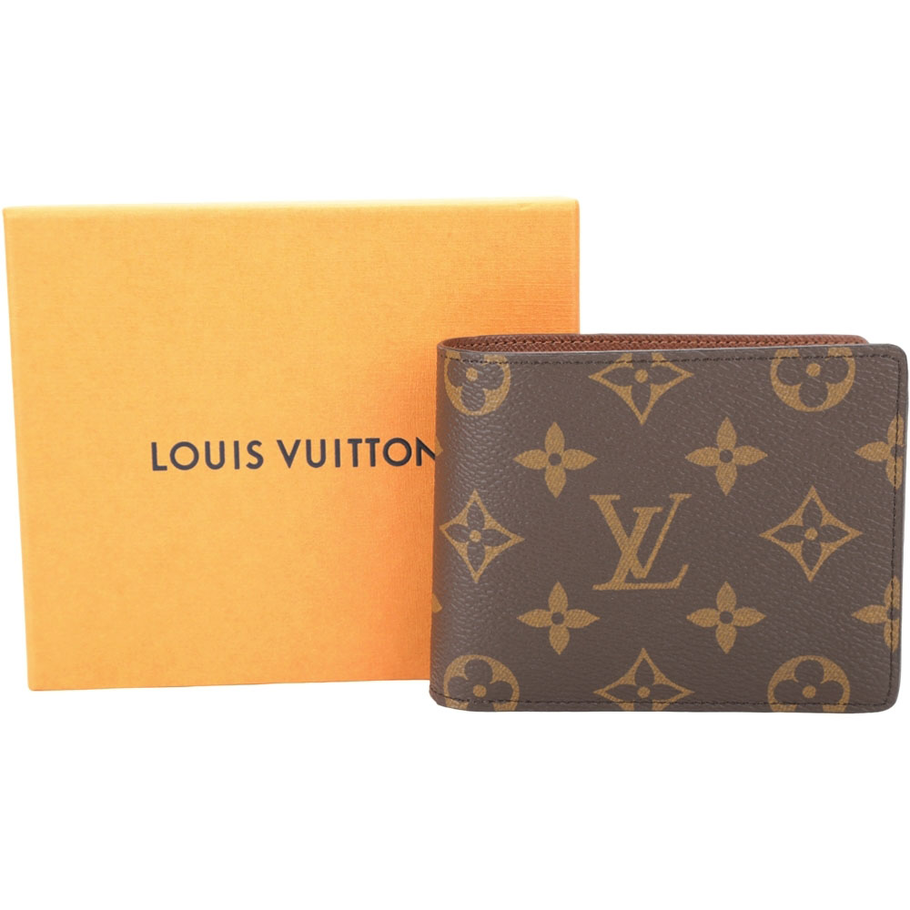 Louis Vuitton 路易威登 M60895 Multiple 老花帆布對折短夾(咖啡色)