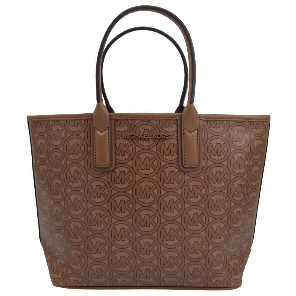 Michael Kors JODIE 圓標MK印花手提托特包.咖
