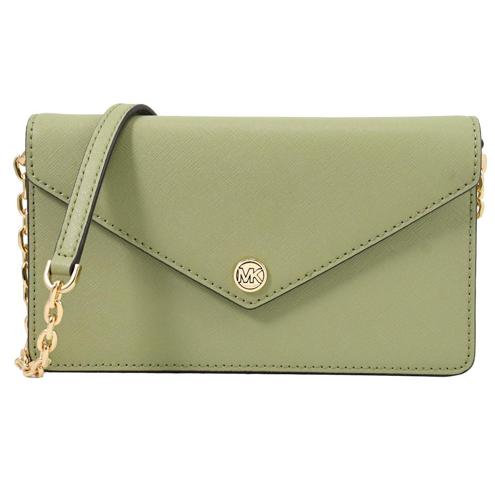 Michael Kors Jet Set Travel 信封式翻蓋WOC斜背包.綠
