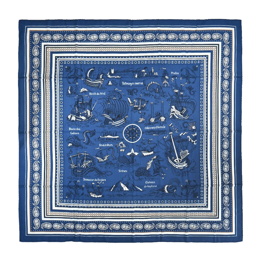 TATOUAGES MARINS BANDANA SHAWL 135 CM COLORFUL 385443