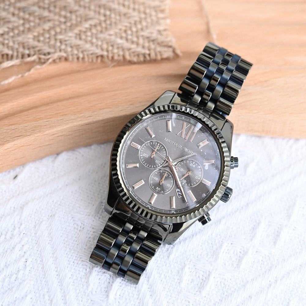 Michael Kors MK8604 大款不鏽鋼腕錶.橄欖色