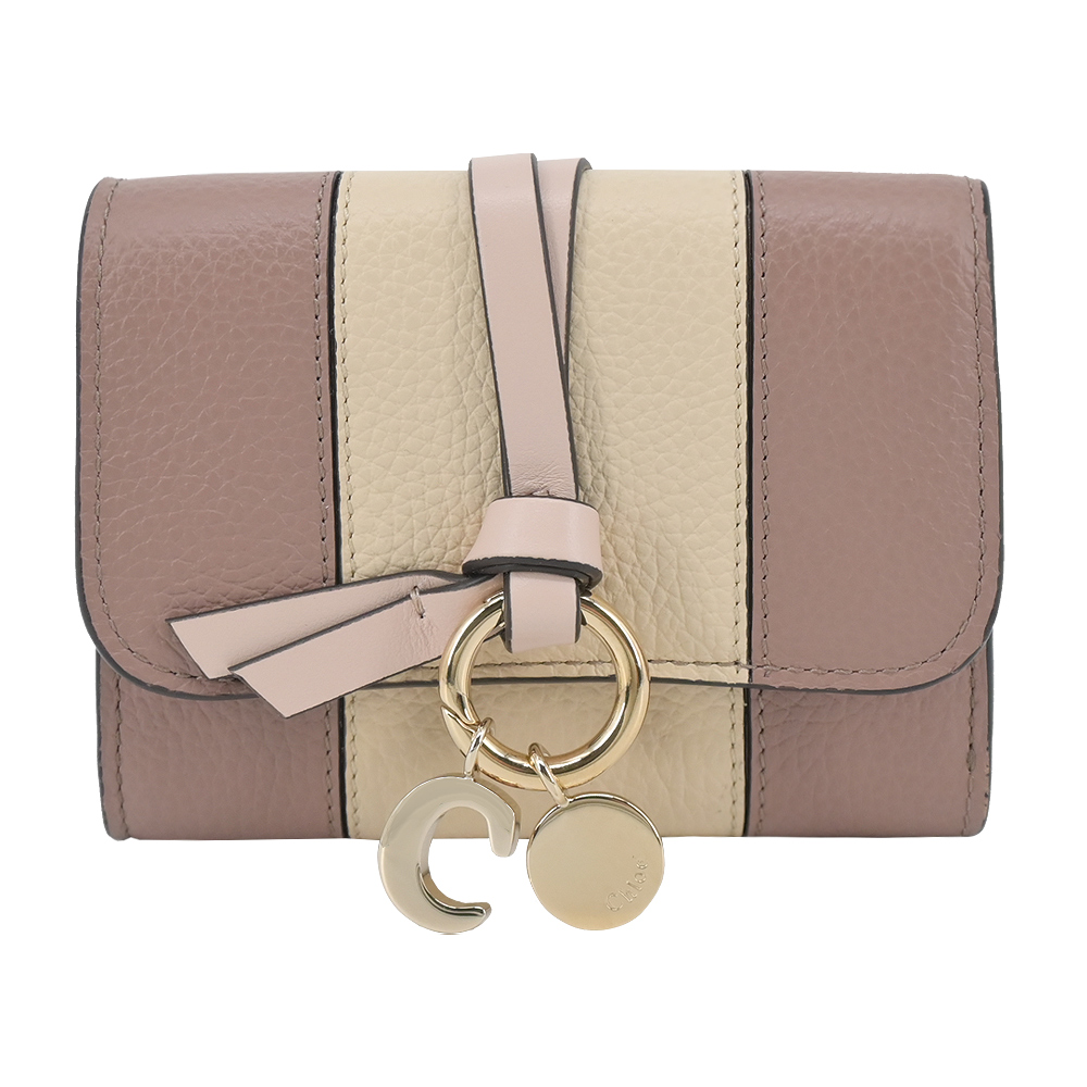 CHLOE 蔻依ALPHABETC LOGO 小牛皮拉鍊長夾(灰色) - PChome 24h購物