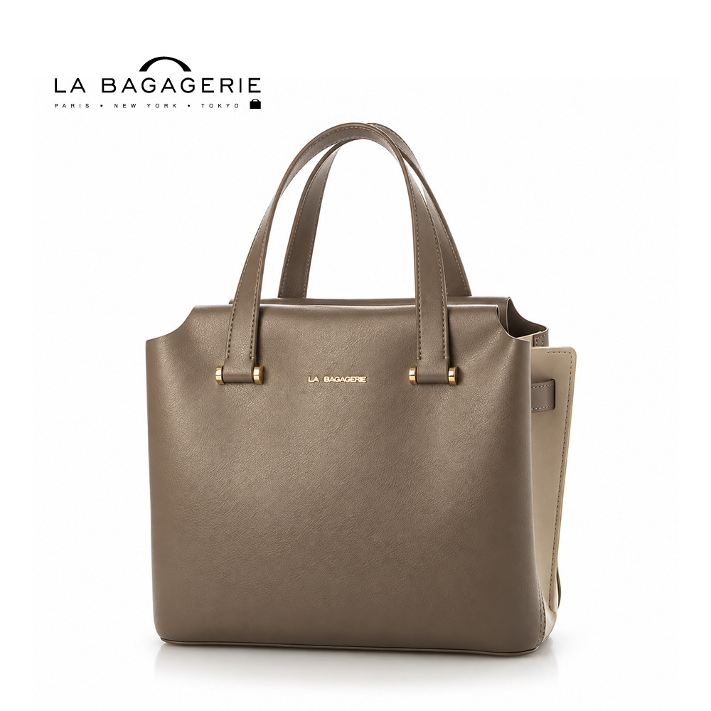LA BAGAGERIE 皮革兩用托特包(小/米灰)