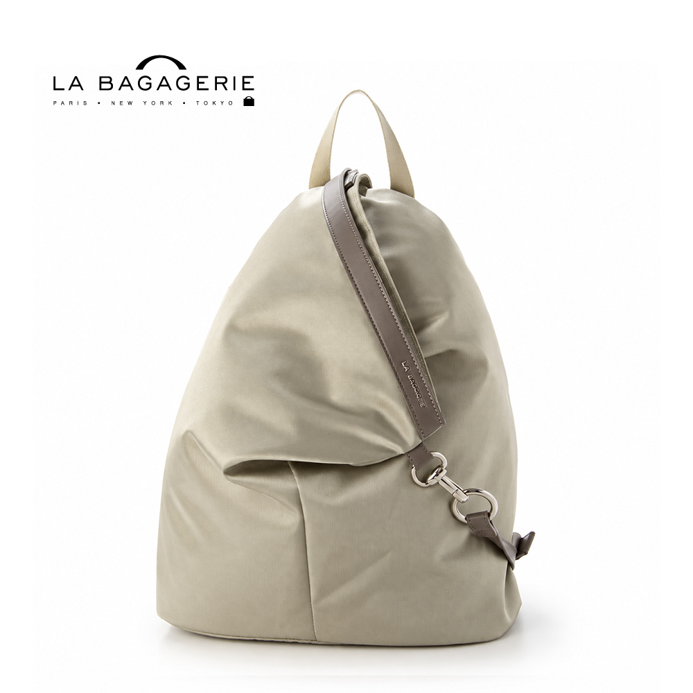 LA BAGAGERIE 折疊流蘇後背包(小/灰)