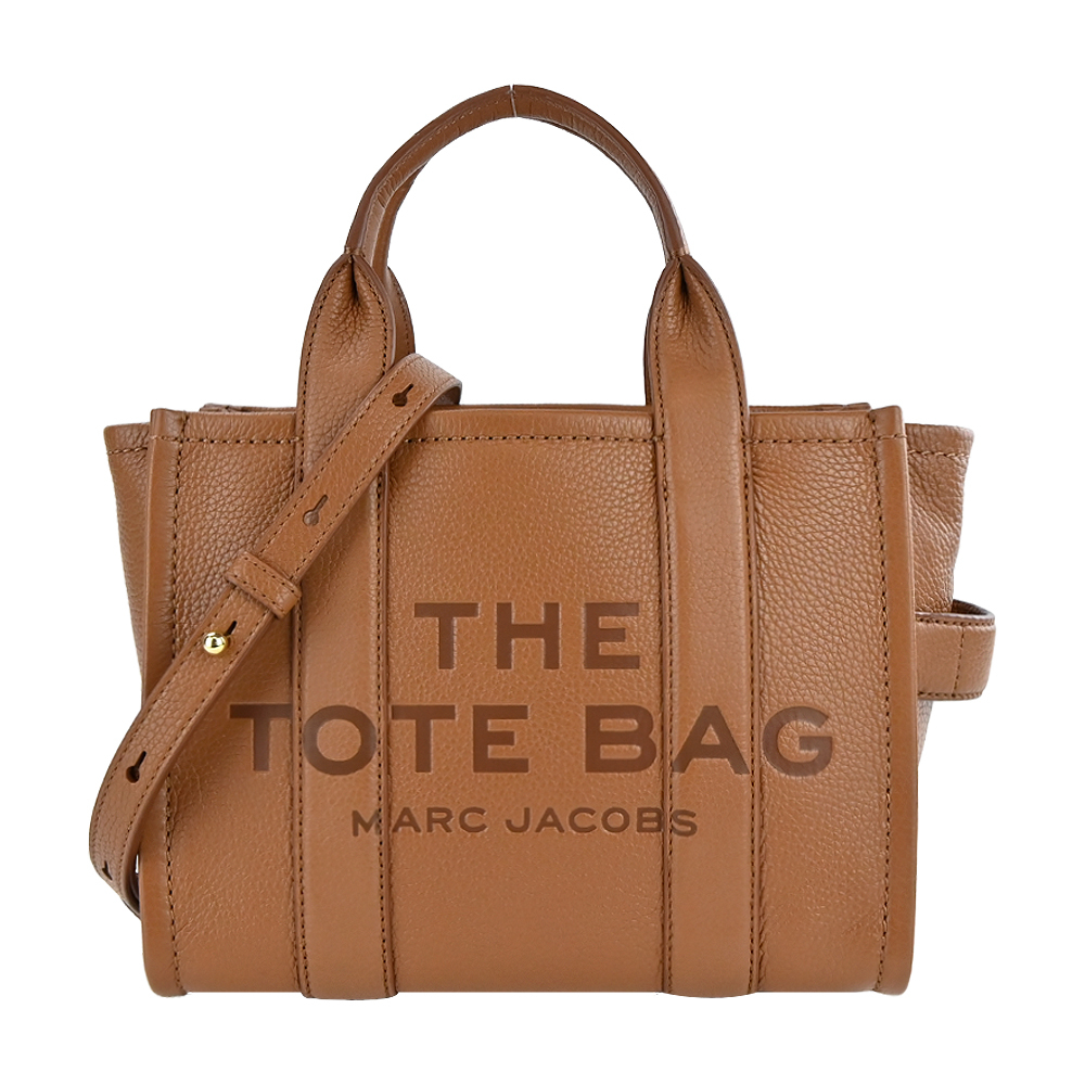 MARC JACOBS MJ THE LEATHER MINI TOTE 皮革兩用托特包-迷你/棕