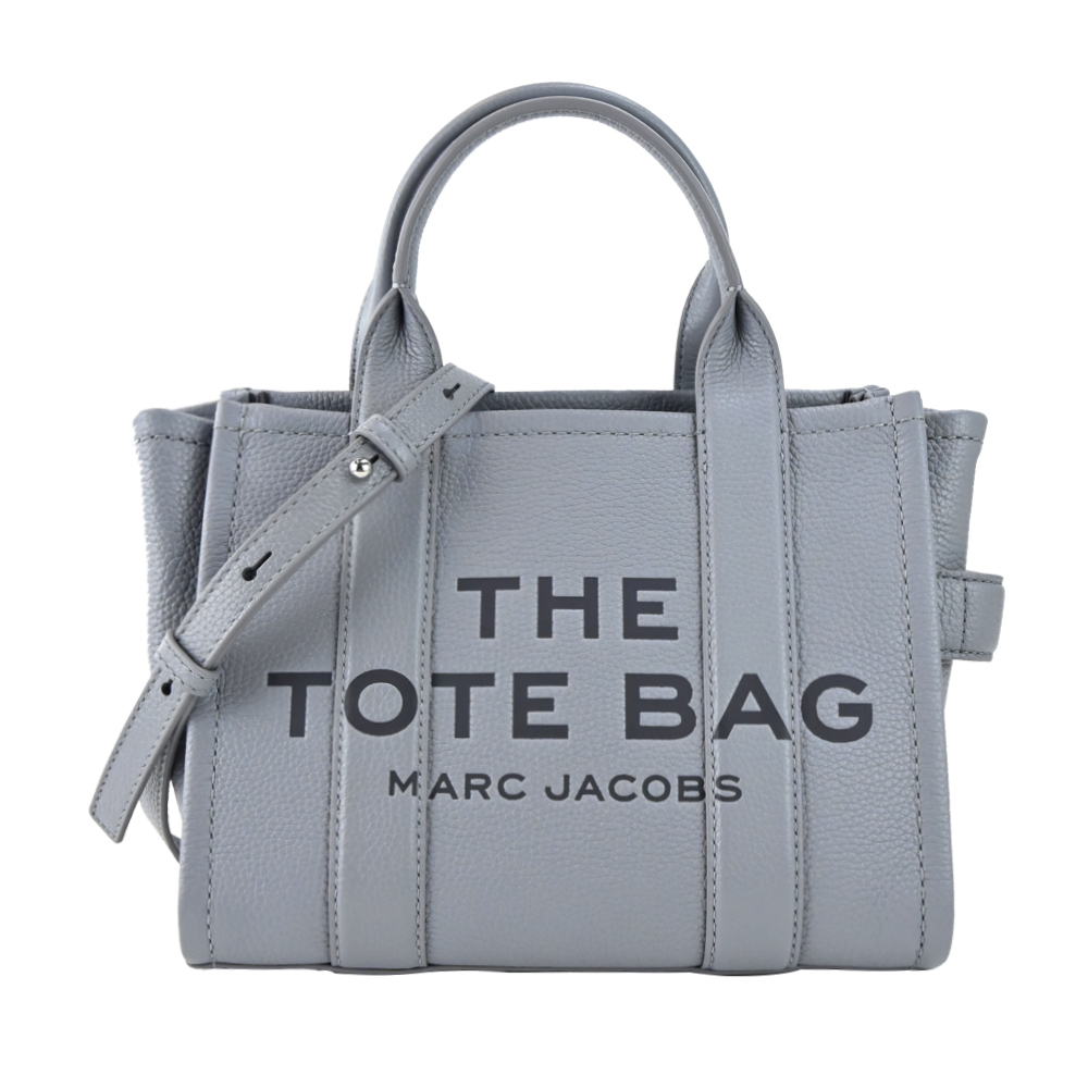 MARC JACOBS MJ THE LEATHER TOTE 皮革兩用托特包-迷你/灰藍