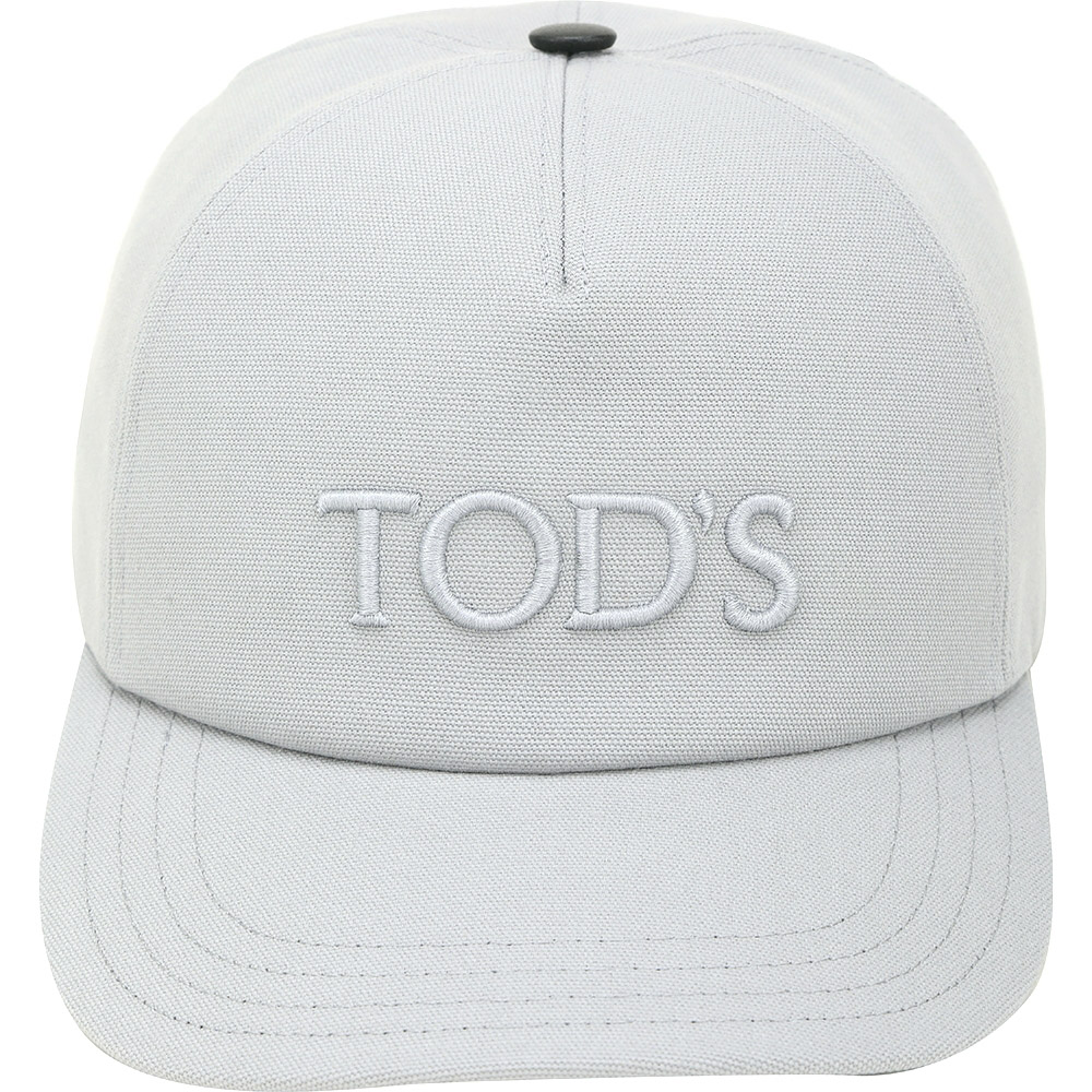 TOD'S LOGO標誌刺繡棉質棒球帽(灰色)