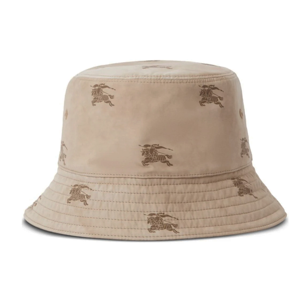 BURBERRY 巴寶莉 80722501 經典刺繡圖騰LOGO棉質漁夫帽(卡其色)