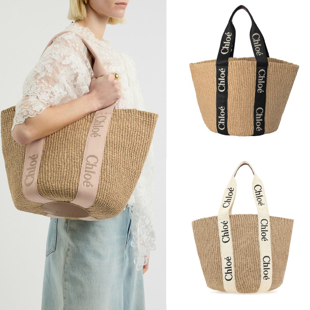 CHLOE 蔻依 Woody Basket草編大號肩背包(任選)