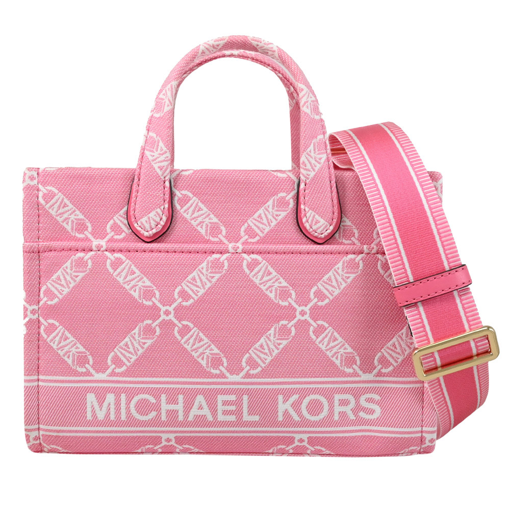 Michael Kors GIGI 緹花布手提兩用小托特包.玫瑰粉