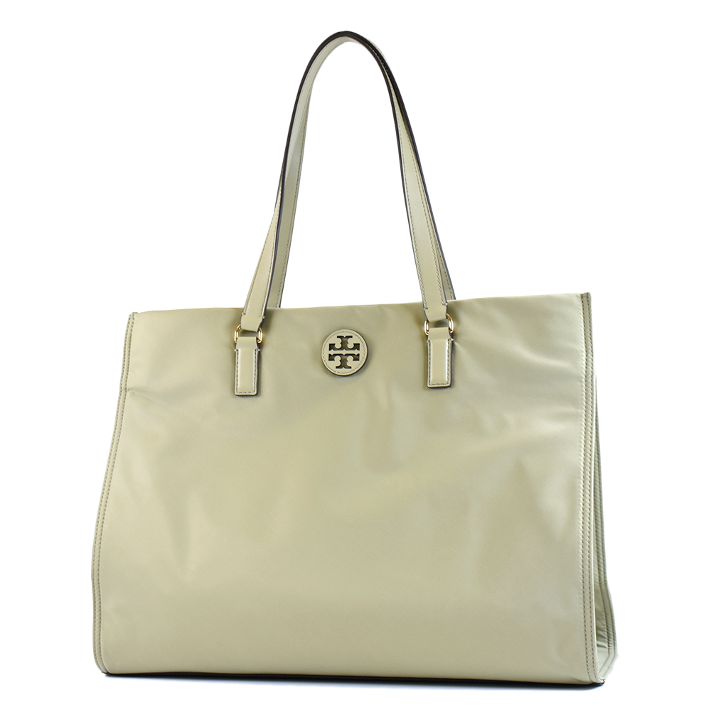 TORY BURCH ELLA 高密度尼龍釦式托特包-橄欖綠/大