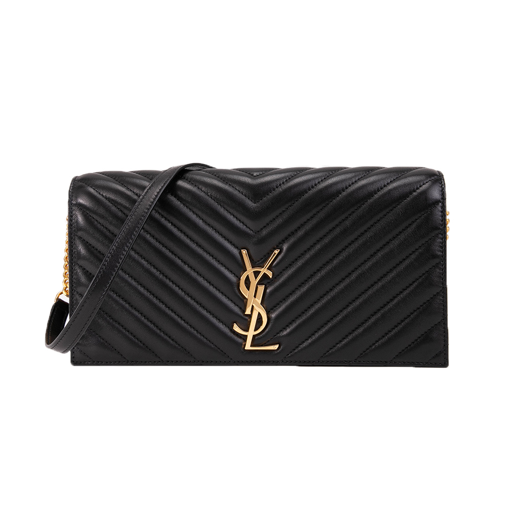 YSL 聖羅蘭 KATE 99絎縫鏈帶手提/肩背包(黑色)
