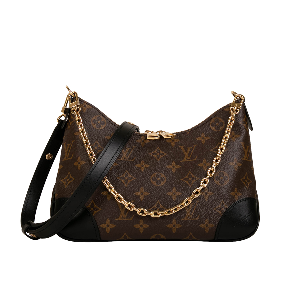 Louis Vuitton 路易威登 M45831 Boulogne PM 鏈帶/皮背帶牛角包(黑色)