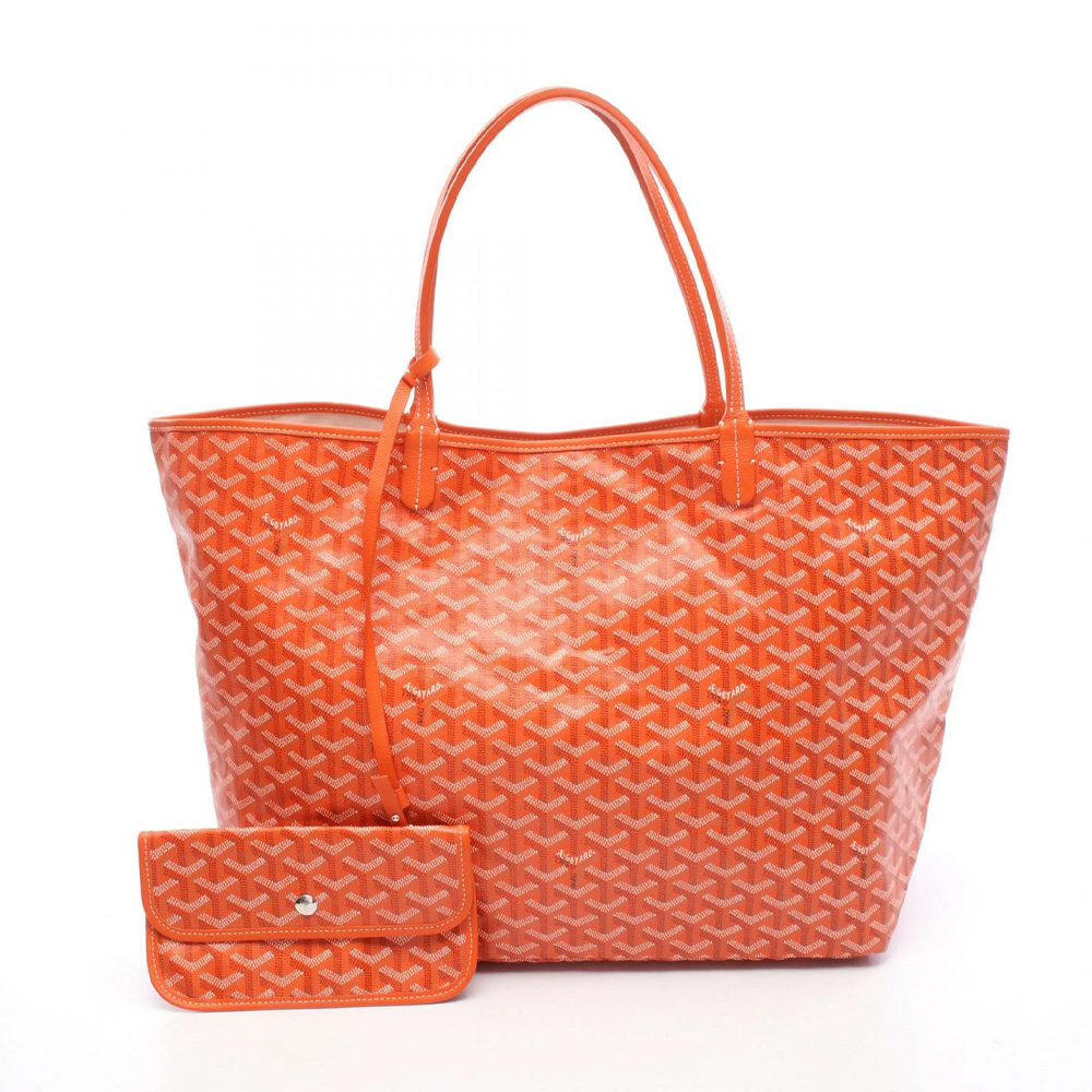 GOYARD 高雅德 STLOUIPMLTY07CL07P-經典/新款磁吸扣圖紋子母托特包PM(橘色)