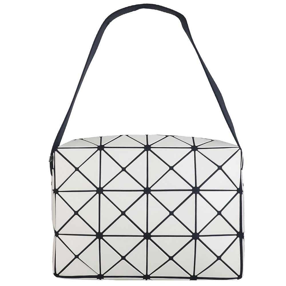 Issey Miyake 三宅一生 BAOBAO 白米皮紋方格3x4方體小斜背包