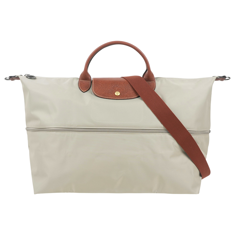Longchamp LE PLIAGE手提斜背二用旅行袋(可加大款)(小石子灰)