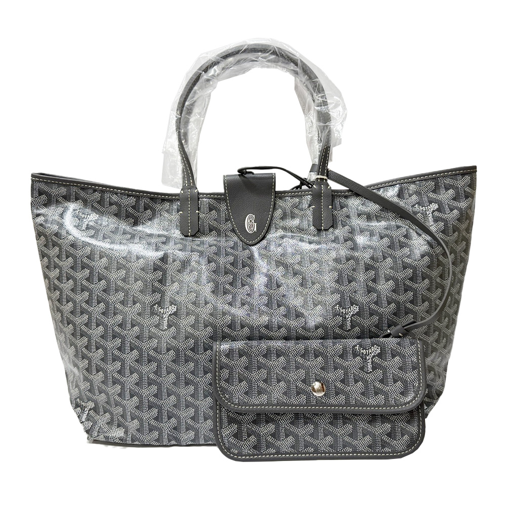 GOYARD 高雅德 STLCROPMLTY51CL51P-經典/新款磁吸扣圖紋子母托特包PM(灰色)