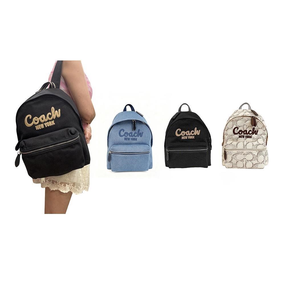 COACH 蔻馳 COACH 後背包中容量國際正版保證進口防水丹寧布
