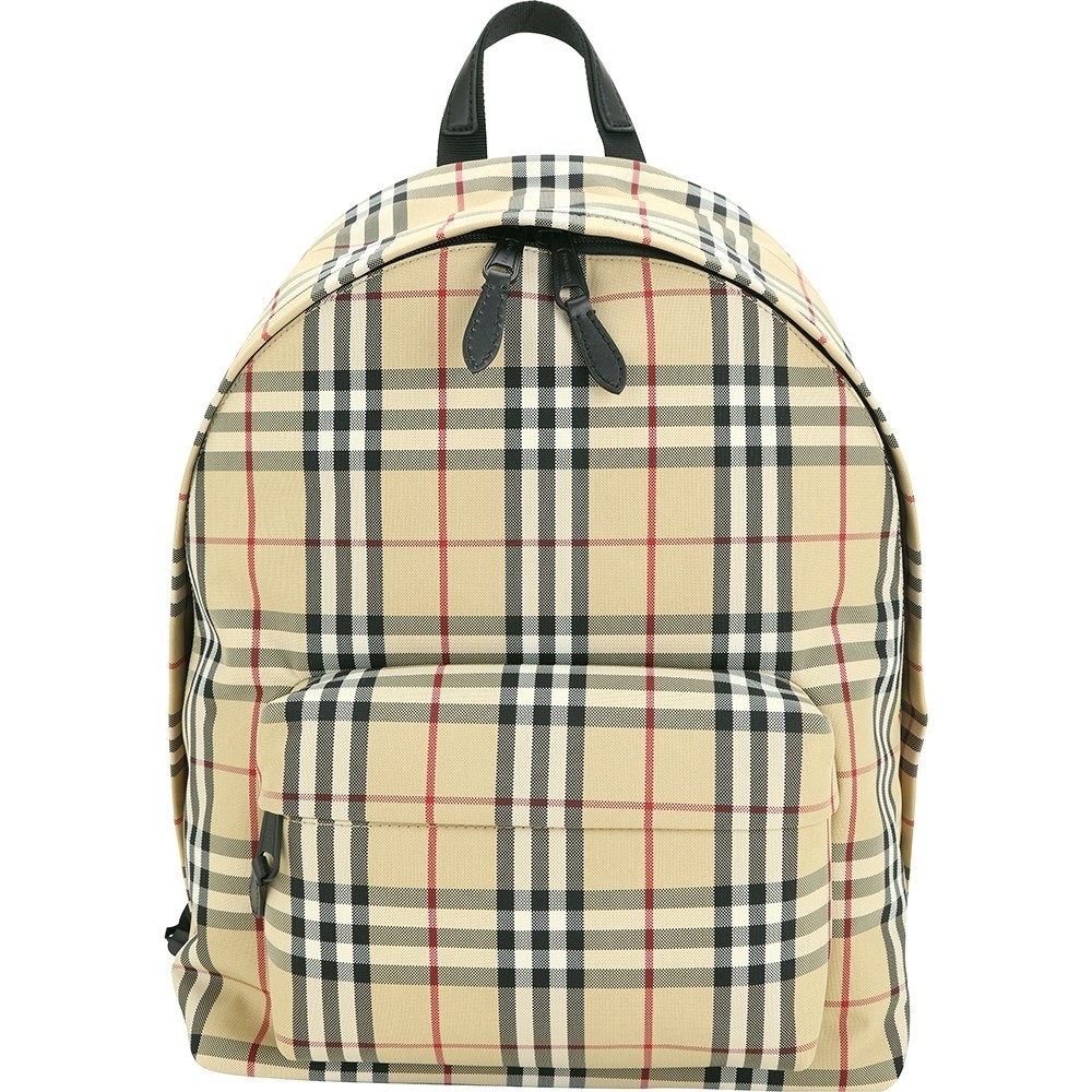 BURBERRY 巴寶莉 Jett Vintage 格紋尼龍後背包(典藏米色)