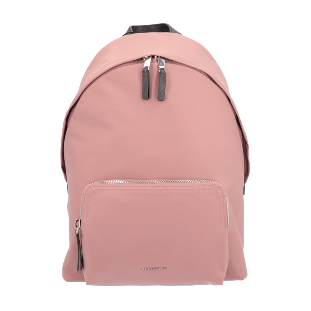 BURBERRY 巴寶莉 80361631-經典Abbeydale系列銀色LOGO尼龍拉鍊後揹包(粉色)