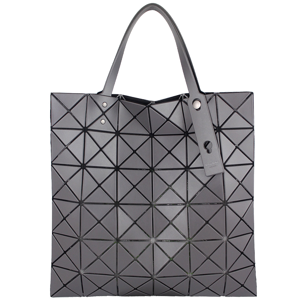Issey Miyake 三宅一生 BAOBAO 灰皮紋方格6x6側肩/手提包