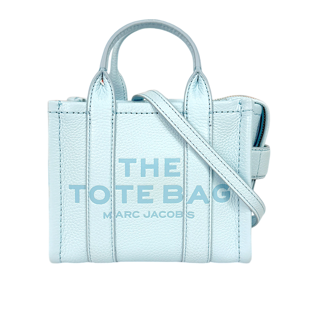 MARC JACOBS THE LEATHER TOTE 粒面皮革迷你托特包(雲藍色)