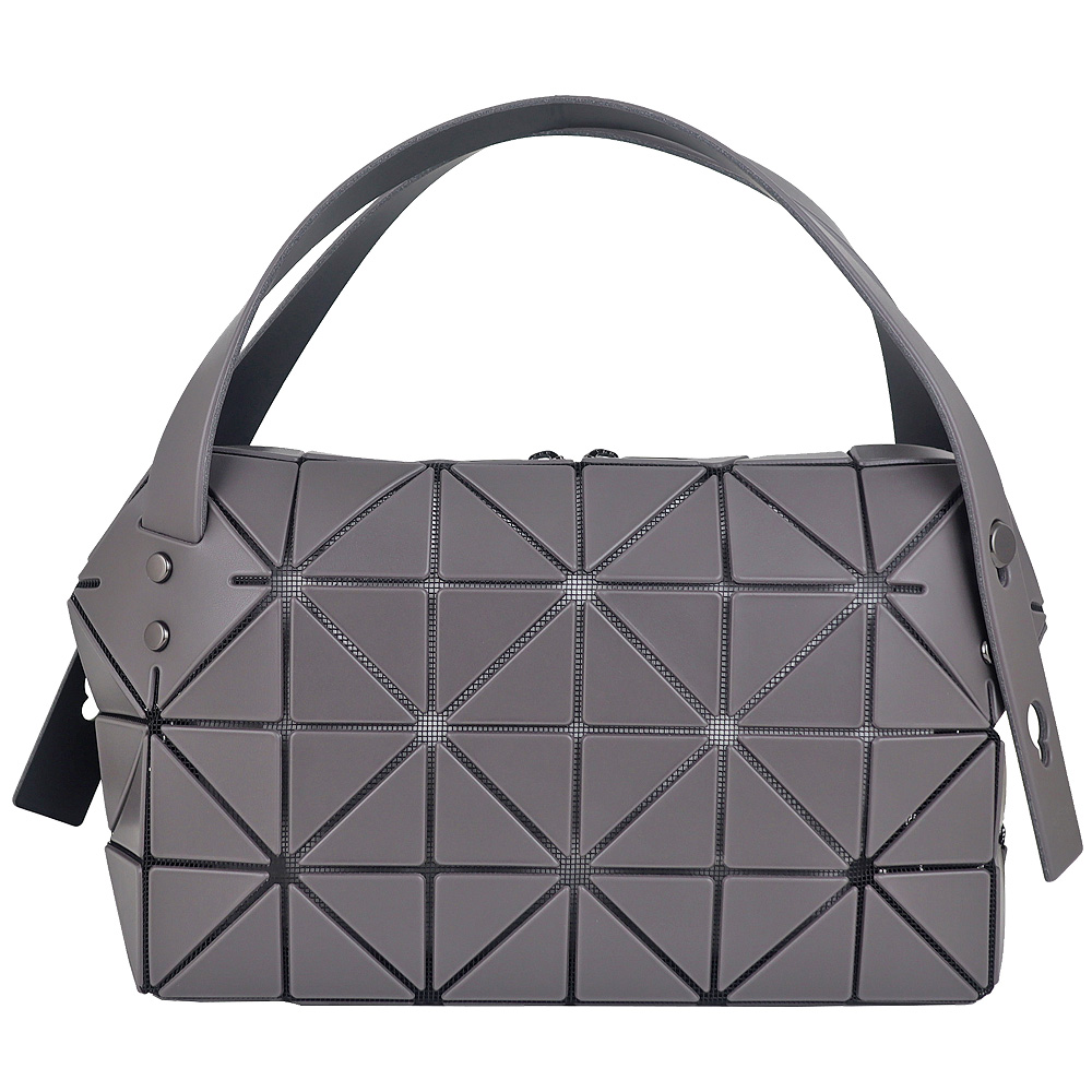 Issey Miyake 三宅一生 BAOBAO 灰皮紋方格4x6手提包