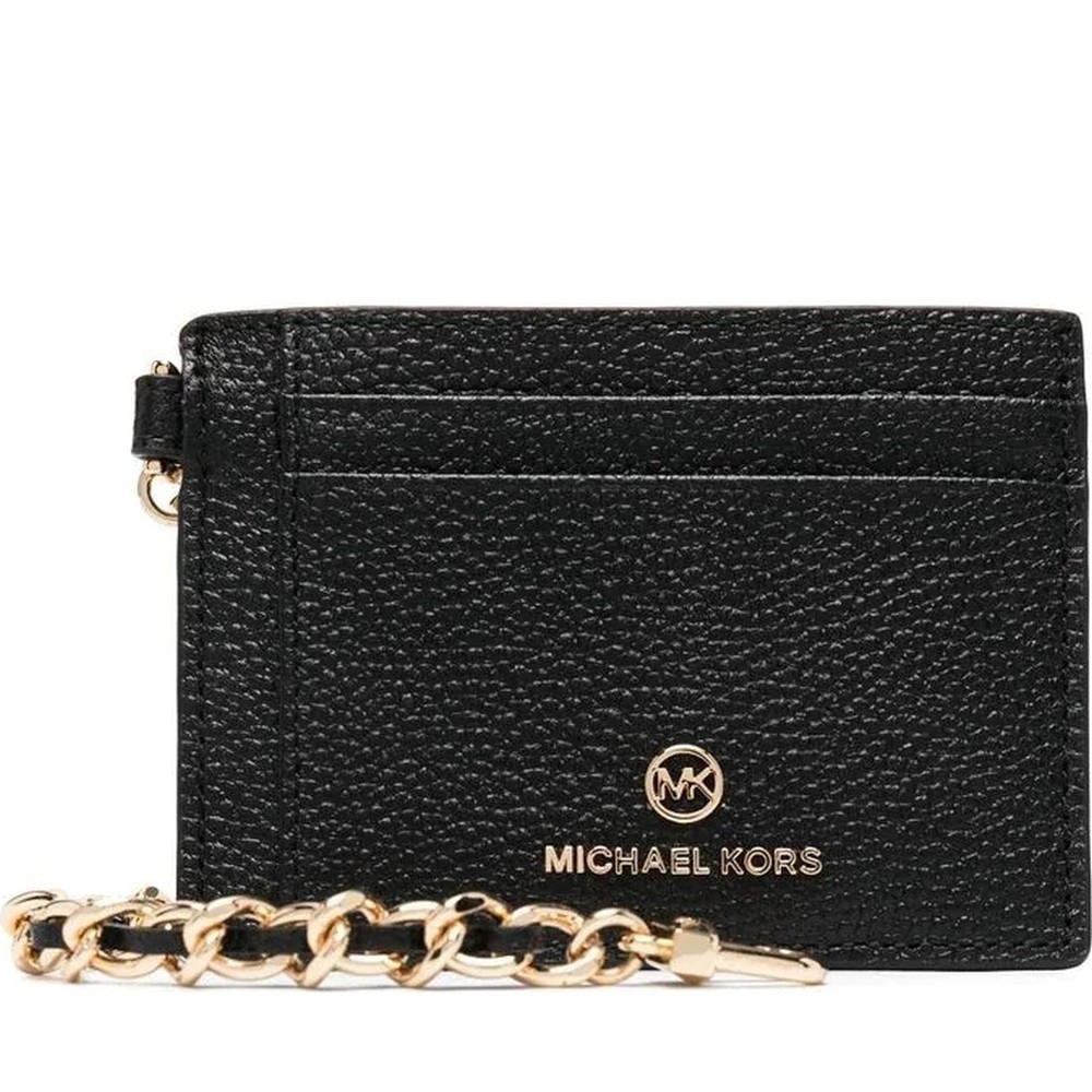 Michael Kors 小號 ID 鏈帶 卡包 卡夾 零錢包 黑色女配飾