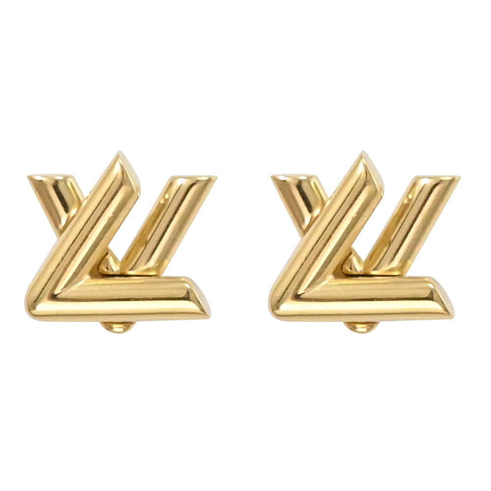 Louis Vuitton 路易威登 LV M01621 GO-14 經典LOGO造型針式耳環.金 現貨