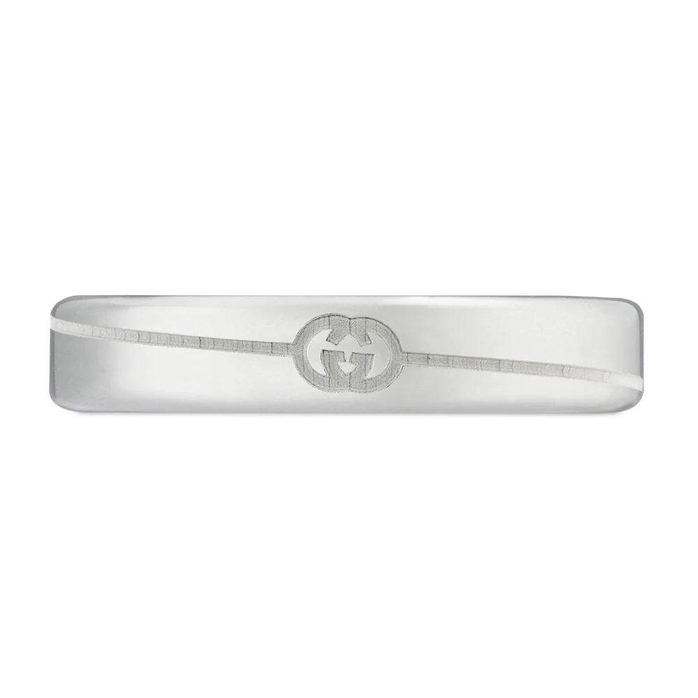 GUCCI 古馳 Tag 系列 窄版戒指 925純銀