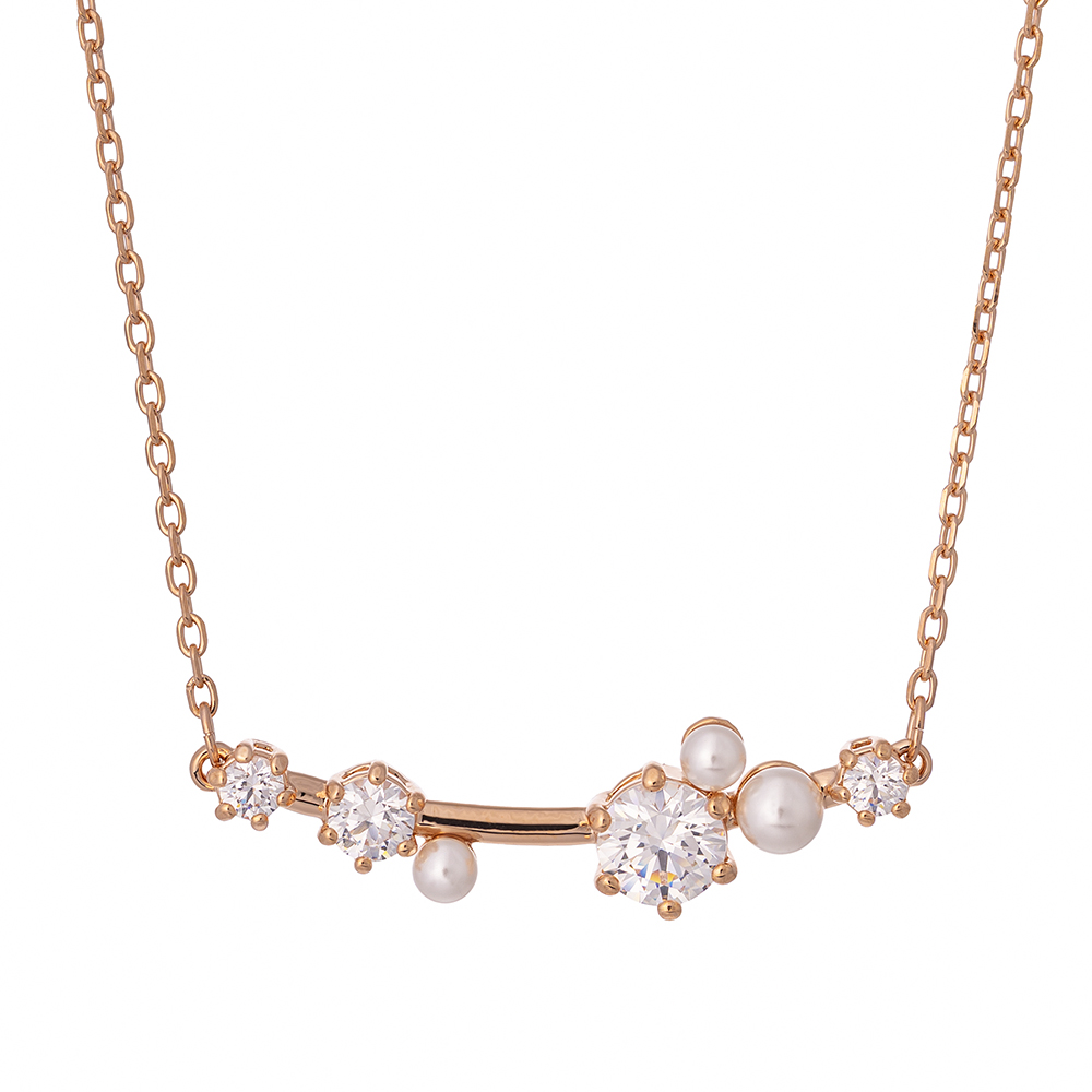 SWAROVSKI 施華洛世奇 CONSTELLA 玫瑰金水晶項鍊 5729504