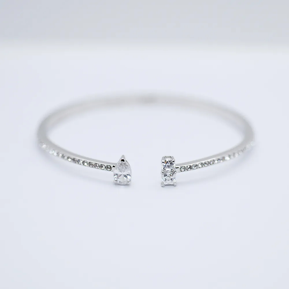 SWAROVSKI 施華洛世奇 Attract 闊手鐲 鍍白金色