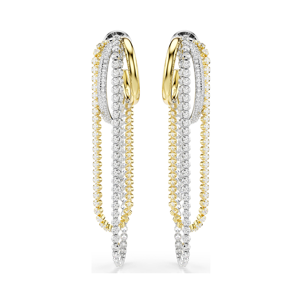 SWAROVSKI 施華洛世奇 Hyperbola 流動光影多層次大圈鋯石耳環