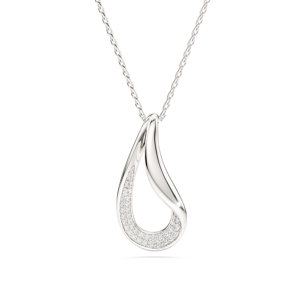 SWAROVSKI 施華洛世奇 Classica 水滴曲線925銀項鍊