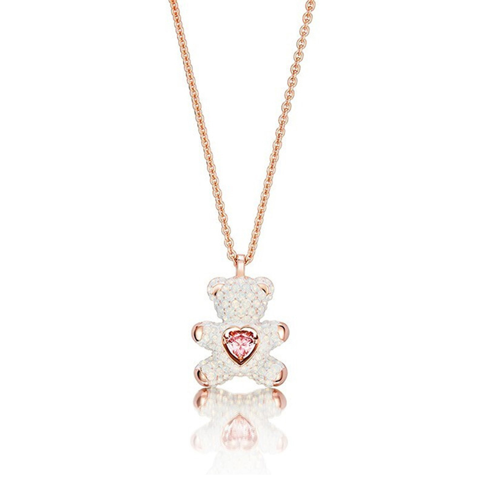 SWAROVSKI 施華洛世奇 小熊造型項鍊-白色